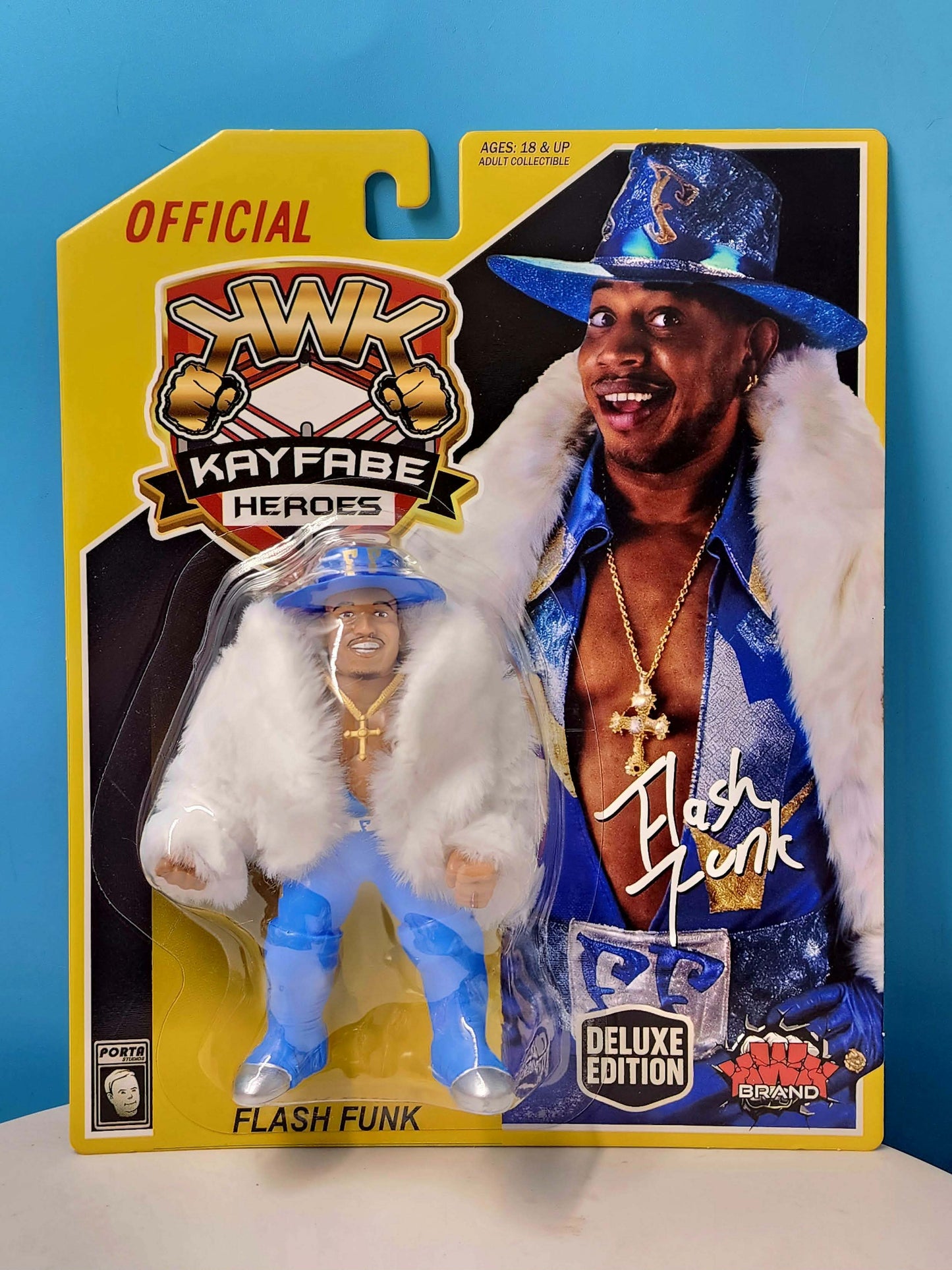 KWK Kayfabe Heroes Flash Funk Blue Card