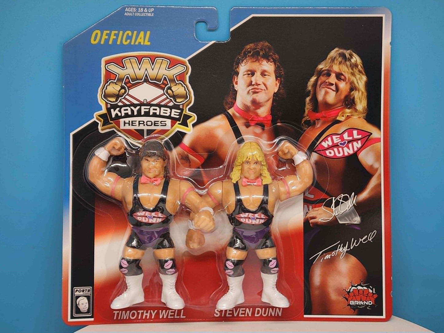 KWK Kayfabe Heroes Blue Card Well Dunn