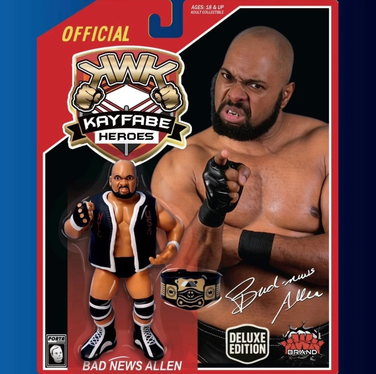 * Pre-Order * KWK Kayfabe Heroes Red Card BAD NEWS ALLEN