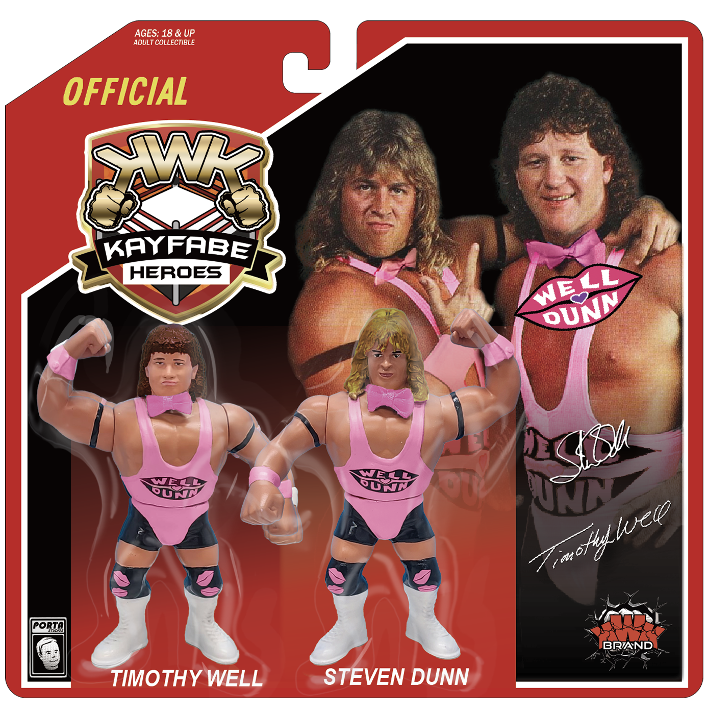 KWK Kayfabe Heroes Red Card Well Dunn