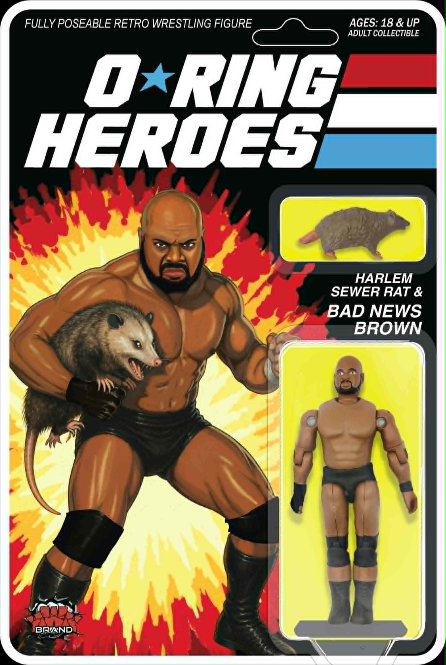 * Pre- Order * KWK O-Ring Heroes Bad News Brown - GI Joe Style Figure