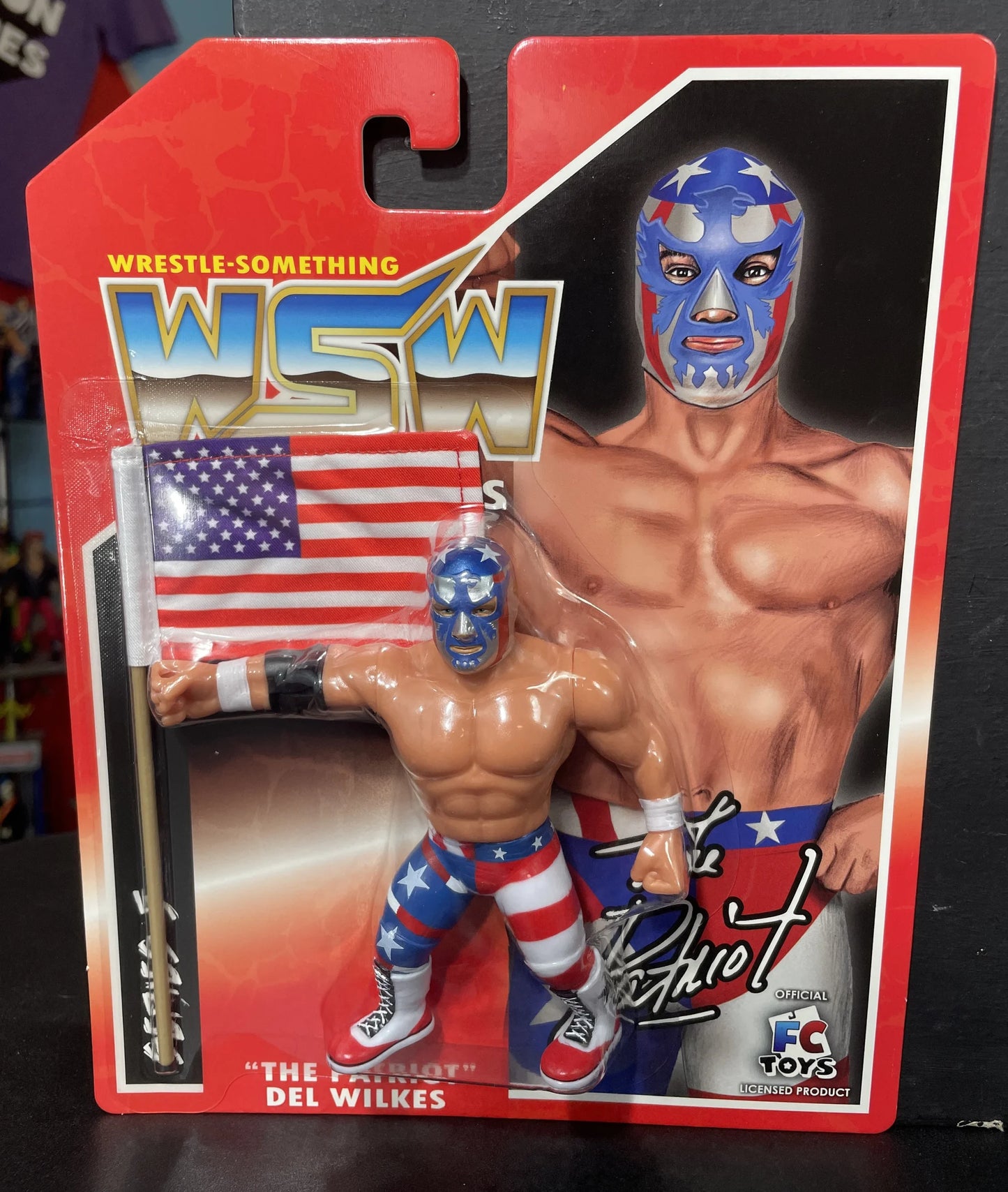 PATRIOT DEL WILKES RETRO WRESTLE-SOMETHING WRESTLERS SERIES 5 FIGURE BY (FC TOYS)