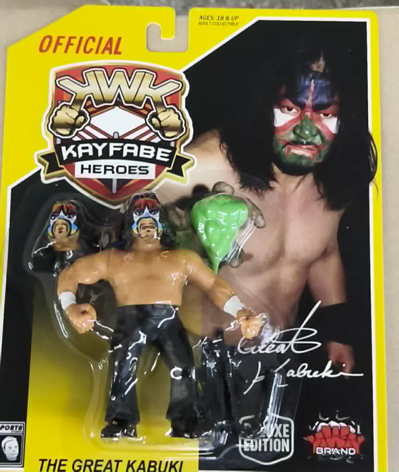 KWK Kayfabe Heroes Yellow Card THE GREAT KABUKI