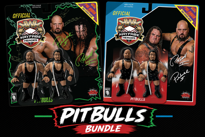 * Pre-Order * KWK Kayfabe Heroes Blue & Black Card PITBULLS Bundle Deal