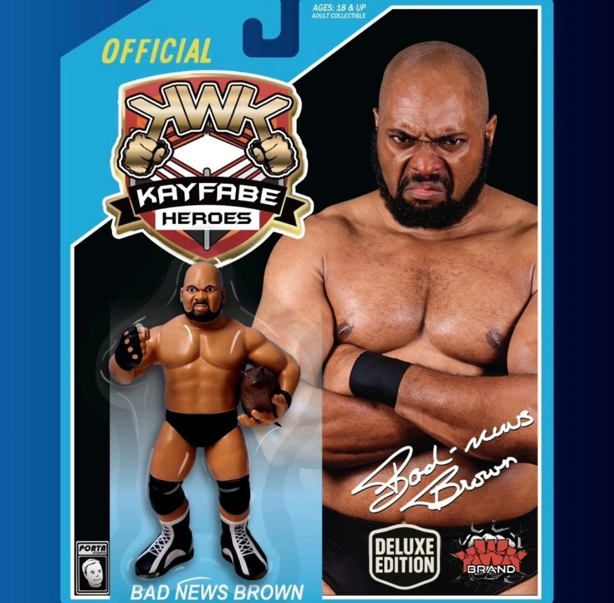 * Pre-Order * KWK Kayfabe Heroes Blue Card BAD NEWS BROWN