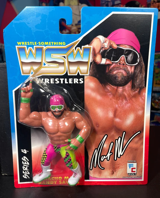 MACHO MAN RANDY SAVAGE WRESTLE-SOMETHING WRESTLERS SERIES 4 BY (FC TOYS)