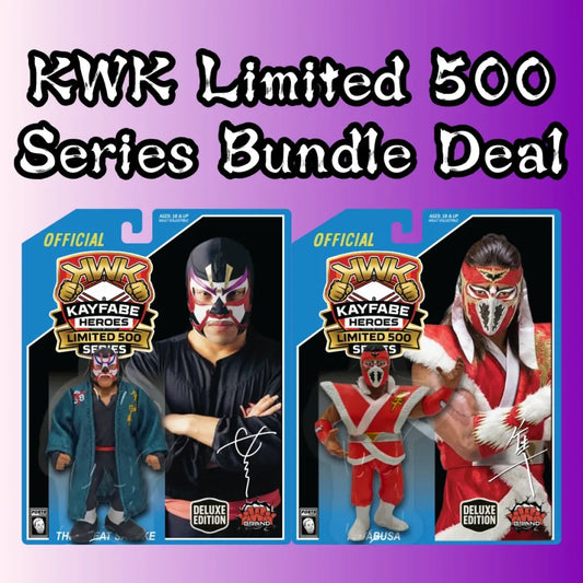 * Pre-Order * KWK Kayfabe Heroes Limited 500 Series Bundle - Great Sasuke & Hayabusa