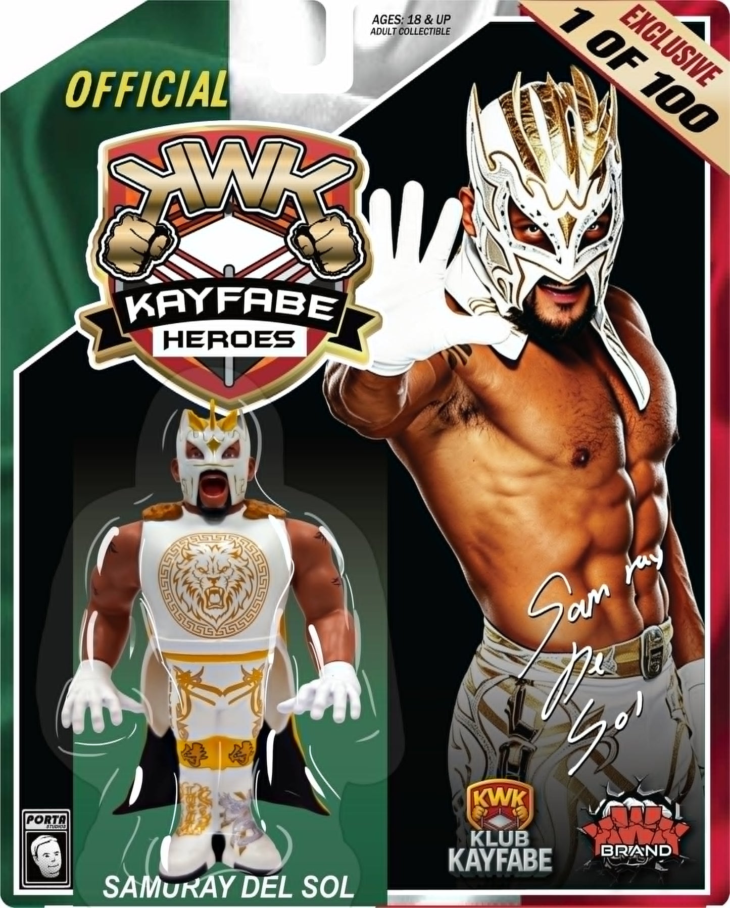 * Pre-Order * KWK Klub Kayfabe Samuray Del Sol "aka Kalisto" Exclusive 1 of 100