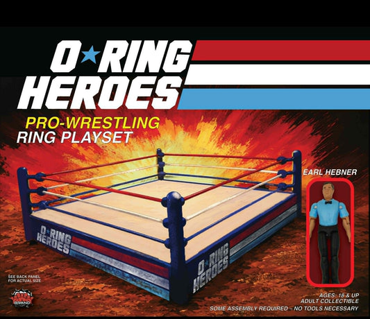 * Pre-Order * KWK O-Ring Heroes Ring Playset w/ Blue Shirt Earl Hebner